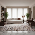 Hand-Tufted Soft Blush Pink Terrazzo Wool Rug – Modern Luxury Area Carpet | Room Rituals