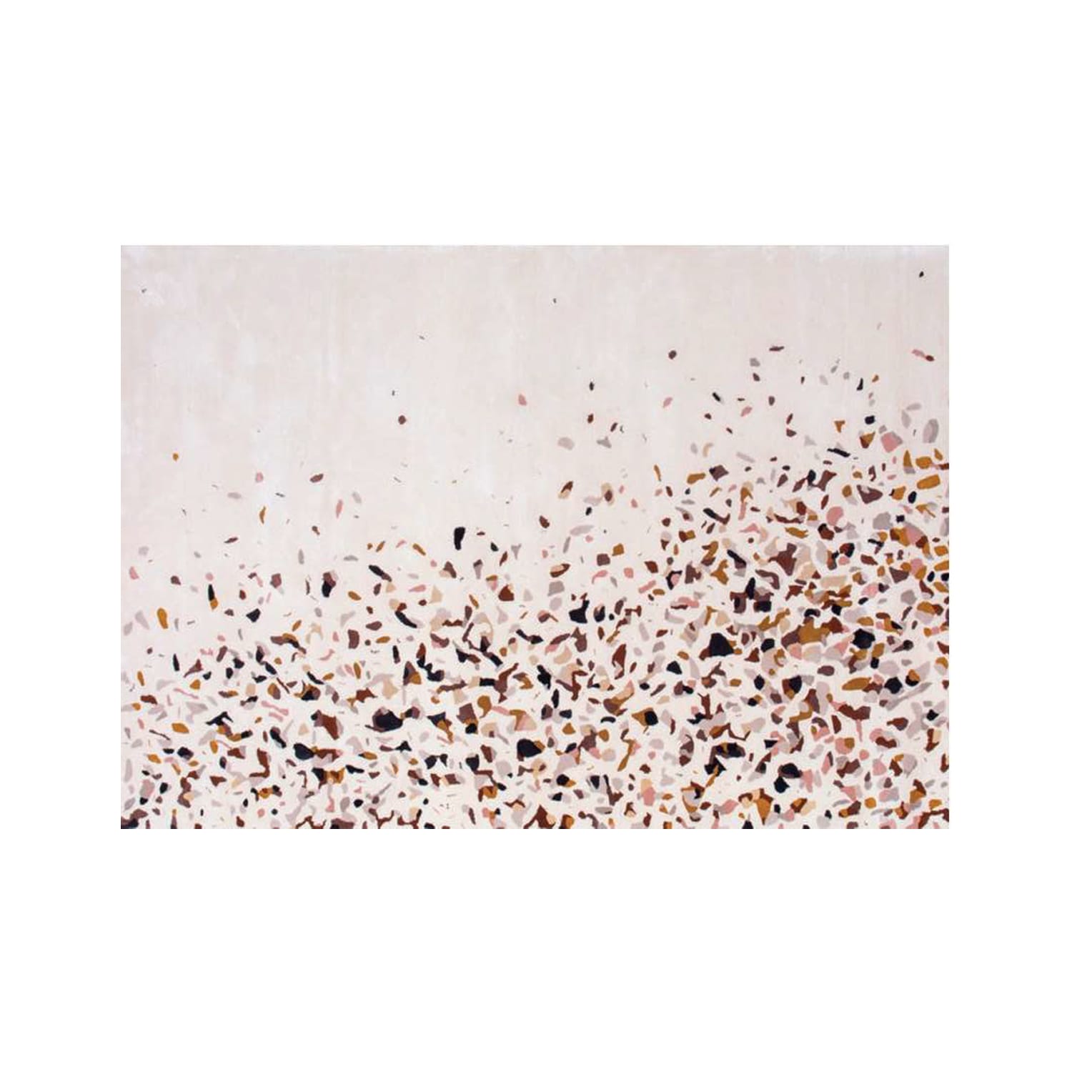 Hand-Tufted Soft Blush Pink Terrazzo Wool Rug – Modern Luxury Area Carpet | Room Rituals