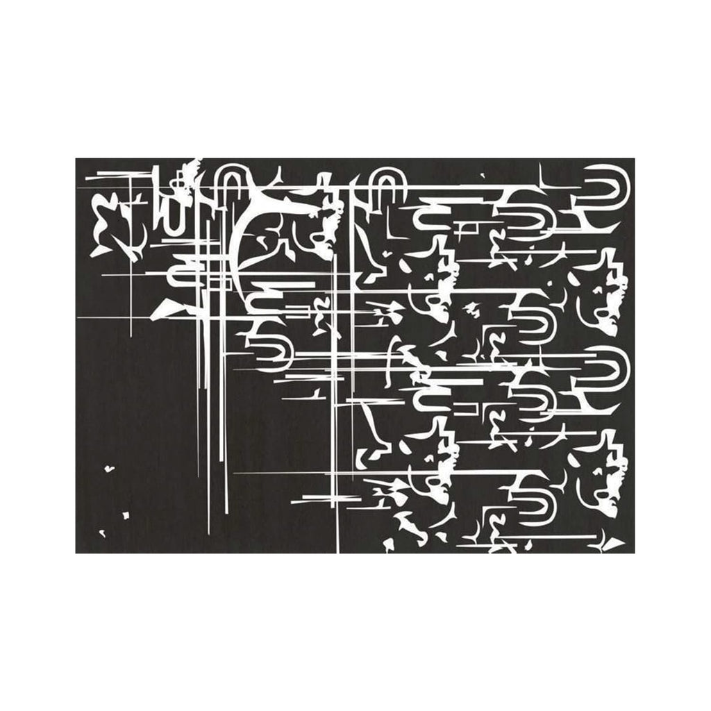 Black & White Abstract Calligraphy Art Rug – Luxury Hand-Tufted Wool Carpet | Modern Minimalist Statement Rug | Room Rituals