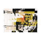 Urban Street Art Rug in Yellow, Black & Orange – Hand-Tufted Wool Contemporary Graphic Carpet | Room Rituals